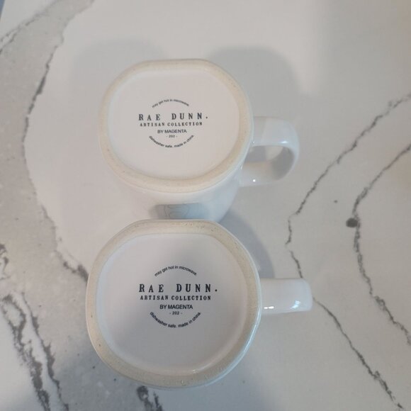 Rae Dunn COCOA mug ceramic Christmas set of 2. hot chocolate coffee tea mug - Picture 3 of 6